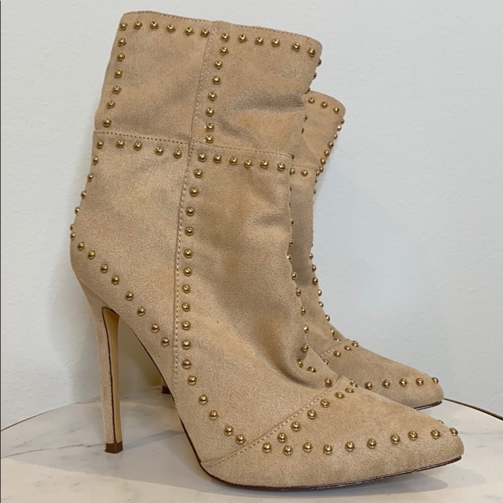 Tan Suede Booties